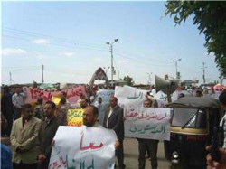 المتظاهرون بكفر الشيخ أكدوا أنهم لن يفرطوا في حقهم الدستوري