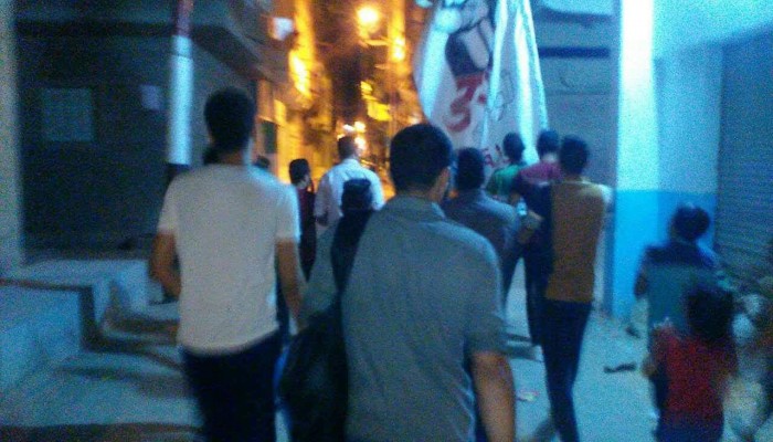 مسيرة لشباب كفرالدوار ضد حكم العسكر