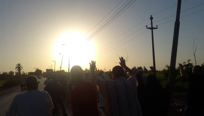 بالصور.. سلسلة ومسيرة في بلقاس ضد قتل الأبرياء