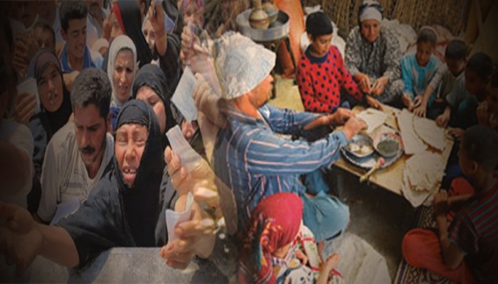 عصابة العسكر جعلت مصر الثالثة عربيًّا في الجوع