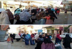 نساء ضد الانقلاب بالبحيرة يتظاهرون رفضا للانقلاب ومطالبين بالقصاص