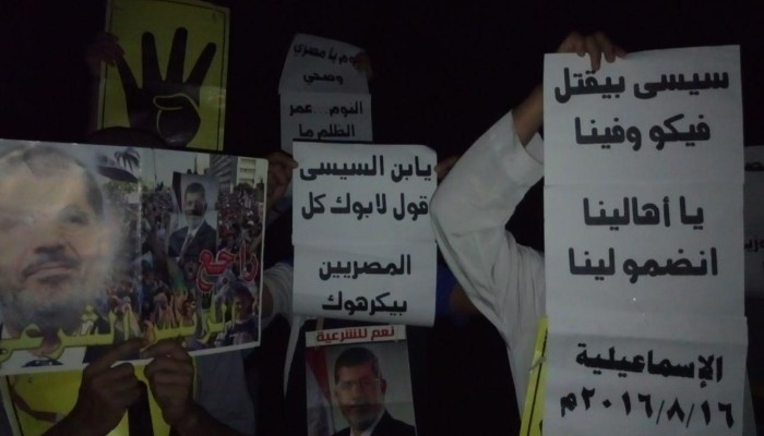 ثوار الإسماعيلية يتظاهرون رفضا للانقلاب العسكري ومطالبين بالقصاص لدماء الشهداء