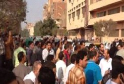 مظاهرة لعمال المقاولات بالمنوفية لرفض الانقلاب تثبيتهم