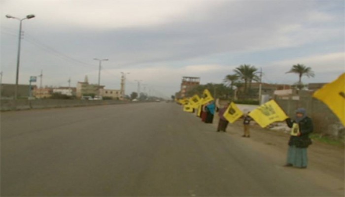 سلسلة بشرية بدمنهور تضامنًا مع معتقلي "سلخانة الأبعادية"