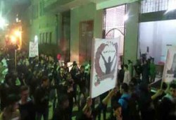 مسيرة لثوار طامية تهتف بالقصاص لدماء الشهداء