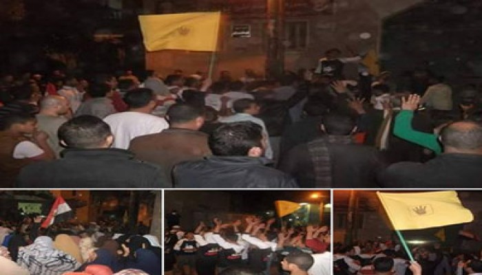 بالصور.. وقفة ليلية بشبين القناطر تحية لأم الشهيد