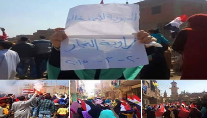 بالصور.. مسيرة لأحرار قليوب في جمعة "حيوا أم الشهيد"