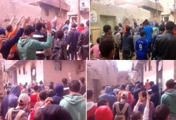 بالصور..مسيرة لطلاب حوش عيسى تهتف بالحرية للمعتقلين