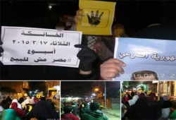 بالصور.. أحرار الخانكة يرفضون بيع مصر للصوص والعملاء