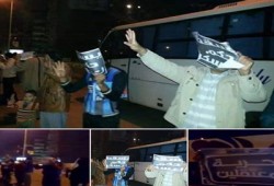 بالصور.. سلسلة بشرية ليلية بالخصوص رفضًا لحكم العسكر