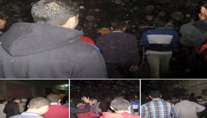 بالصور..أويش الحجر تتصدى لشبيحة الانقلاب وتواصل مسيرتها