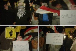 وقفة ليلية ببئر العبد تطالب بمحاكمة قادة الانقلاب