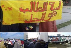 مسيرة لطالبات أزهر دمنهور تهتف بإسقاط حكم العسكر