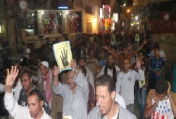 مسيرة جماهيرية بمدينة أبشواي تطالب بإعدام القتلة