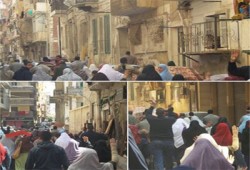 صور.. مسيرة حاشدة بمحرم بك رفضًا لبيع العسكر لمصر