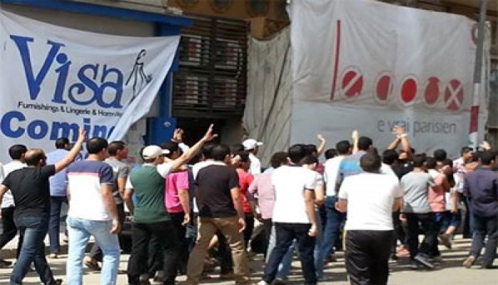 مظاهرة لأهالي دمياط احتجاجًا على اعتقال زوجة مجدي الدعدع