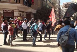 مظاهرة لطلاب مدينة الزقازيق تندد بإعدام محمود رمضان