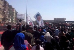 أهالي قرية أباظة يتحدون إجرام الانقلاب بمسيرة حاشدة