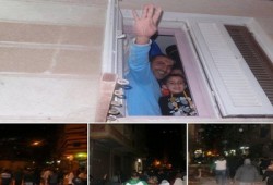 تفاعل شعبي واسع مع مسيرة رافضة للانقلاب بالمندرة