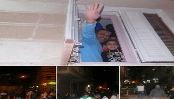 تفاعل شعبي واسع مع مسيرة رافضة للانقلاب بالمندرة