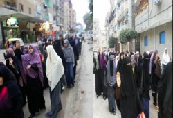 حرائر حوش عيسى يهتفن بإسقاط الانقلاب الإرهابي