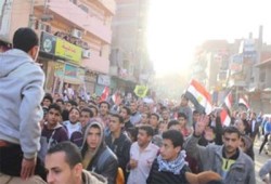 فيديو.. مسيرة لطلاب مدارس منيا القمح تندد بالانقلاب وإرهابه