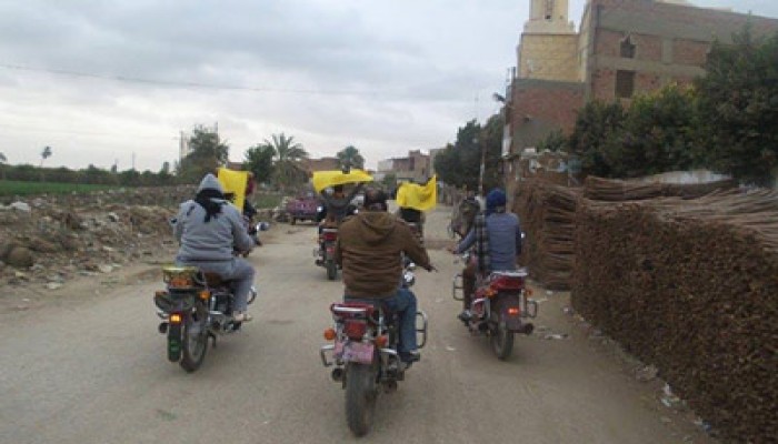 مسيرة بالدراجات البخارية لثوار دمياط في جمعة "أنقذوا مصر"