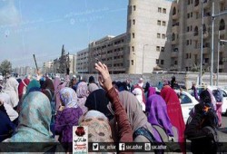 بالصور.. حرائر الأزهر ضد جرائم العسكر واقتحام الجامعات