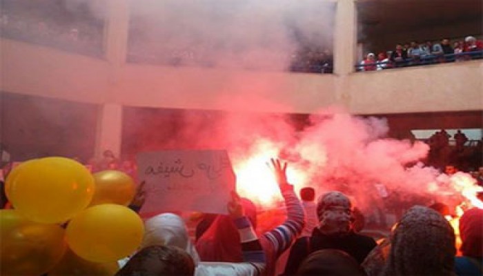 أعداد حاشدة بفعالية جامعة مصر المنددة بجرائم العسكر