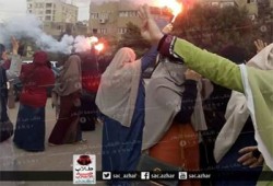 بالصور.. مسيرة طالبات الأزهر بمحيط رابعة العدوية للمرة الثالثة