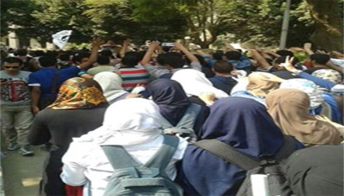 مباشر.. فعالية طلاب هندسة المطرية ضد همجية الانقلاب