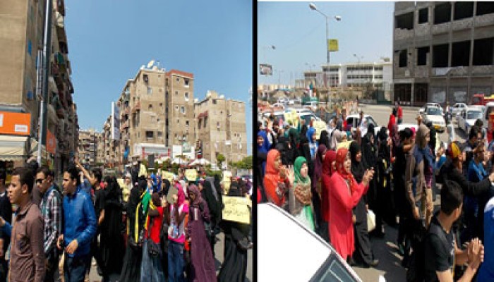 وقفة لطلاب بورسعيد تطالب بإسقاط عصابة الانقلاب العسكري