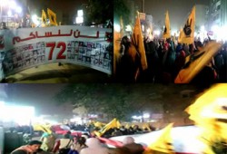 مدينة نصر ترفع صورشهداء مذبحتي "بورسعيد والدفاع الجوي"