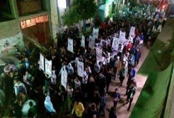 مسيرة بكوم أمبو تندد بجرائم الانقلاب بحق أهالي سيناء