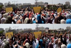 نساء إدكو يهتفن بالقصاص للشهيدة سندس أبو بكر