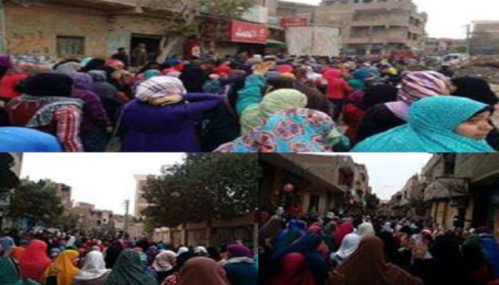 بالصور.. حشود نسائية بمسيرة ناهيا تهتف بإسقاط العسكر