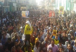 مسيرة حاشدة بحوش عيسى تطالب بمحاكمة قائد الانقلاب