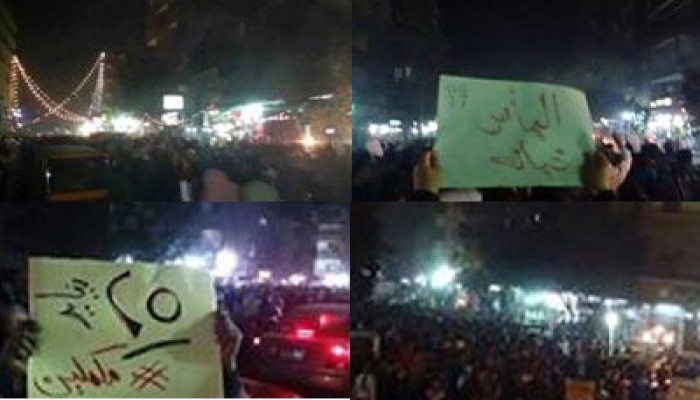 بالصور.. أحرار المطرية ينتفضون بمسيرة ضد الانقلاب