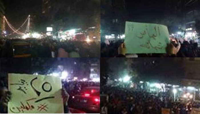 بالصور.. أحرار المطرية ينتفضون بمسيرة ضد الانقلاب