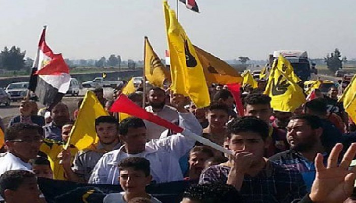 مظاهرة لأهالي قلين بكفر الشيخ تهتف بالحرية للمعتقلين
