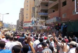 ميليشيات الانقلاب تهاجم المتظاهرين بالطالبية في الجيزة