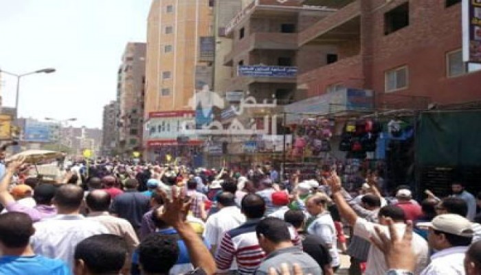 ميليشيات الانقلاب تهاجم المتظاهرين بالطالبية في الجيزة