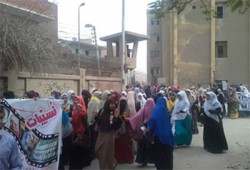 مسيرة لطالبات كرداسة فى أسبوع "معًا.. للتحرير والتطهير"