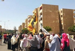مسيرة حاشدة لثوار قويسنا تندد بجرائم الانقلاب