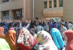 مسيرة حاشدة لعفاريت شبين الكوم تندد بخراب الانقلاب