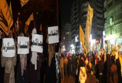 مسيرة لحرائر مدينة نصر رفضًا لانتهاكات الانقلاب