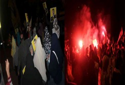 أحرار سنورس يحرقون علمي أمريكا والصهاينة رفضا للتبعية