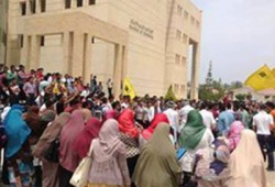 مسيرة لطلاب سيناء تدعو للتوحد لإسقاط حكم العسكر