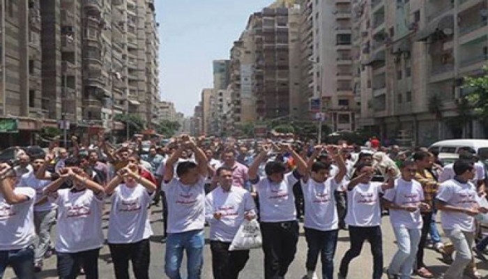 مسيرة حاشدة بالمنتزه تتعهد باستعادة مكتسبات ثورة يناير