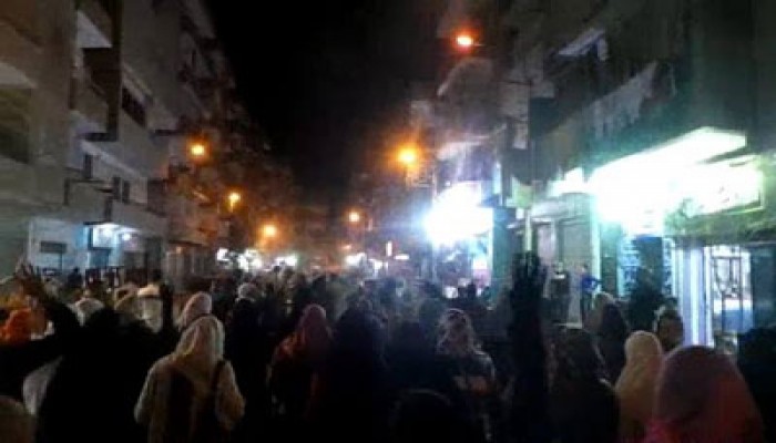 مسيرة مسائية بمدينة المنيا تهتف بالقصاص وإسقاط الانقلاب